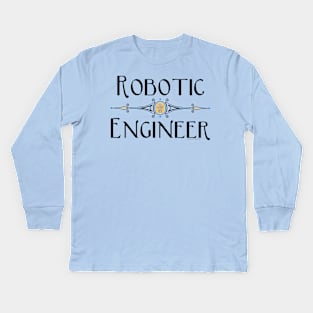 Robotic Engineer Decorative Line Kids Long Sleeve T-Shirt